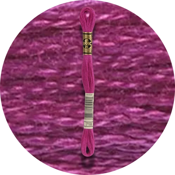 DMC Mouliné Spécial 25 Broderigarn, Ensfarvet, Blå/Lilla nuancer